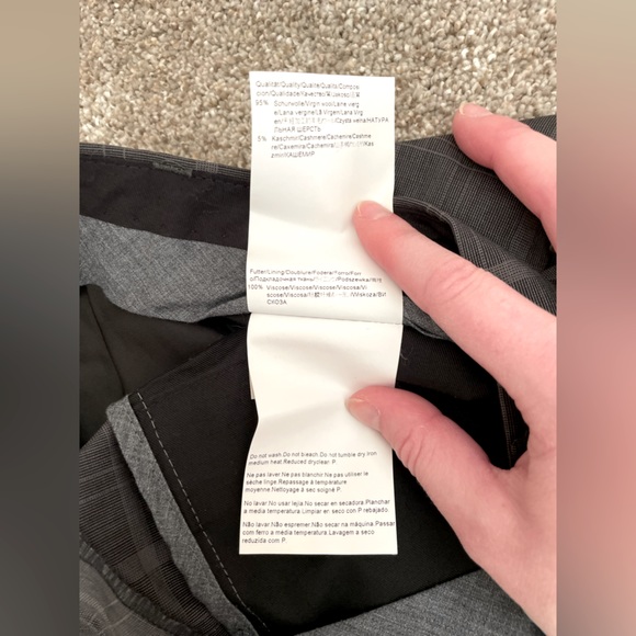 Hugo Boss gray windowpane check Suit Pants - Picture 6 of 6